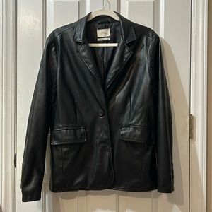 Black leather jacket
